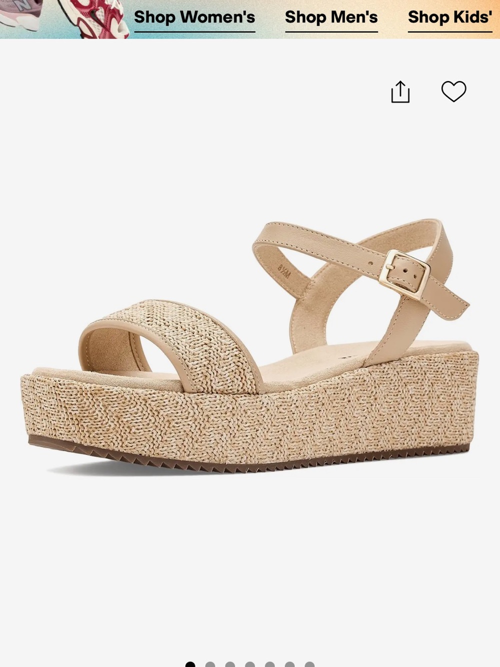 Vaneli Natural Woven Platform Ankle-Strap Sandal